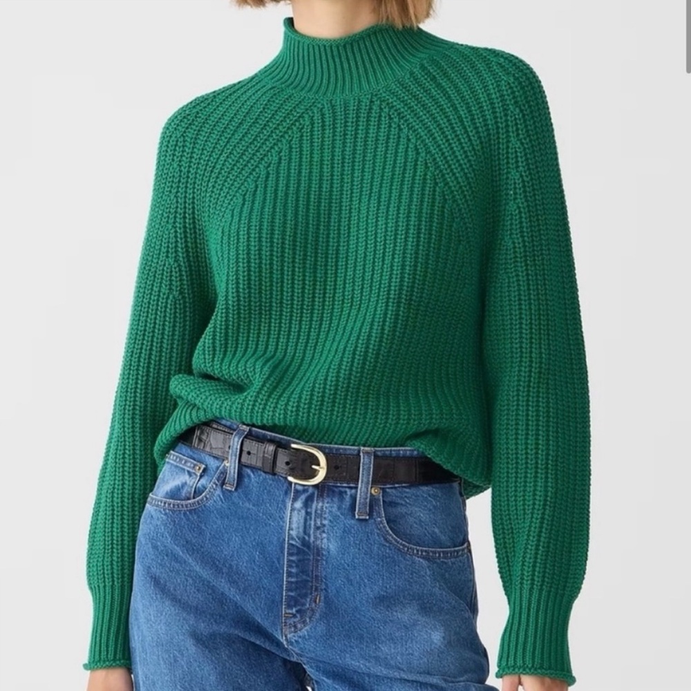 EUC j crew rolled sweater